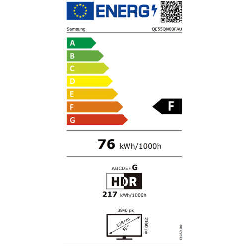 TV UHD SAMSUNG QE55QN80FAUXXH NEO QLED SMART AI 100Hz